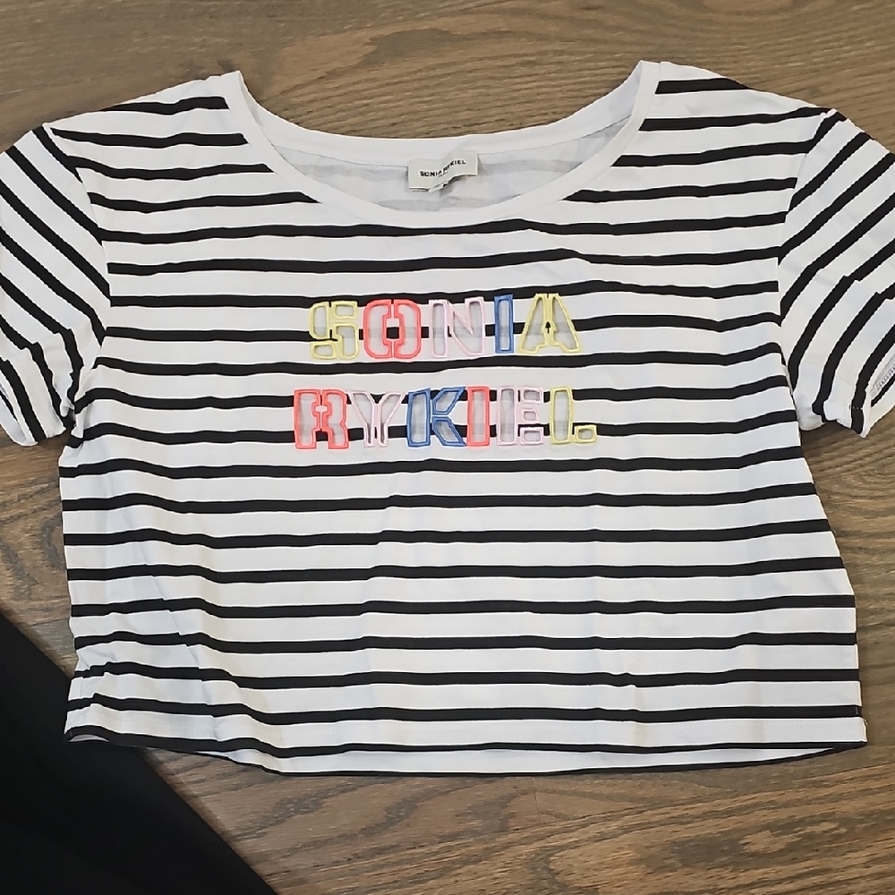 Sonia Rykiel Kids Striped Tee with Colorful Letters